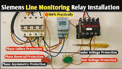 Phase Failure Relay Wiring and Working| Siemens Line Monitoring Relay Wiring Working and Setting
