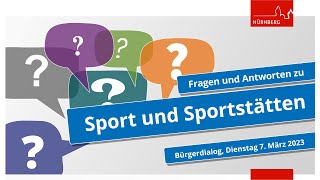 Digitaler Bürgerdialog März 2023: Antworten zu Sport &amp; Sportstätten