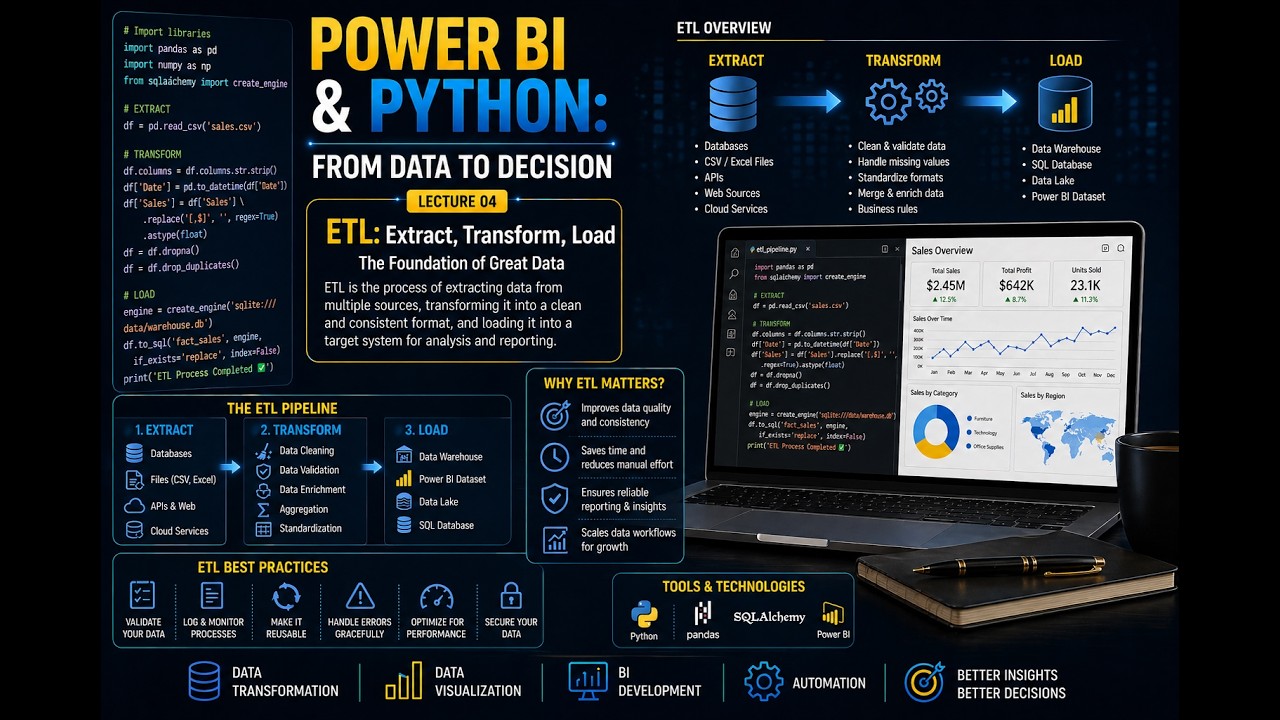 Power BI & Python - (4) ETL - YouTube