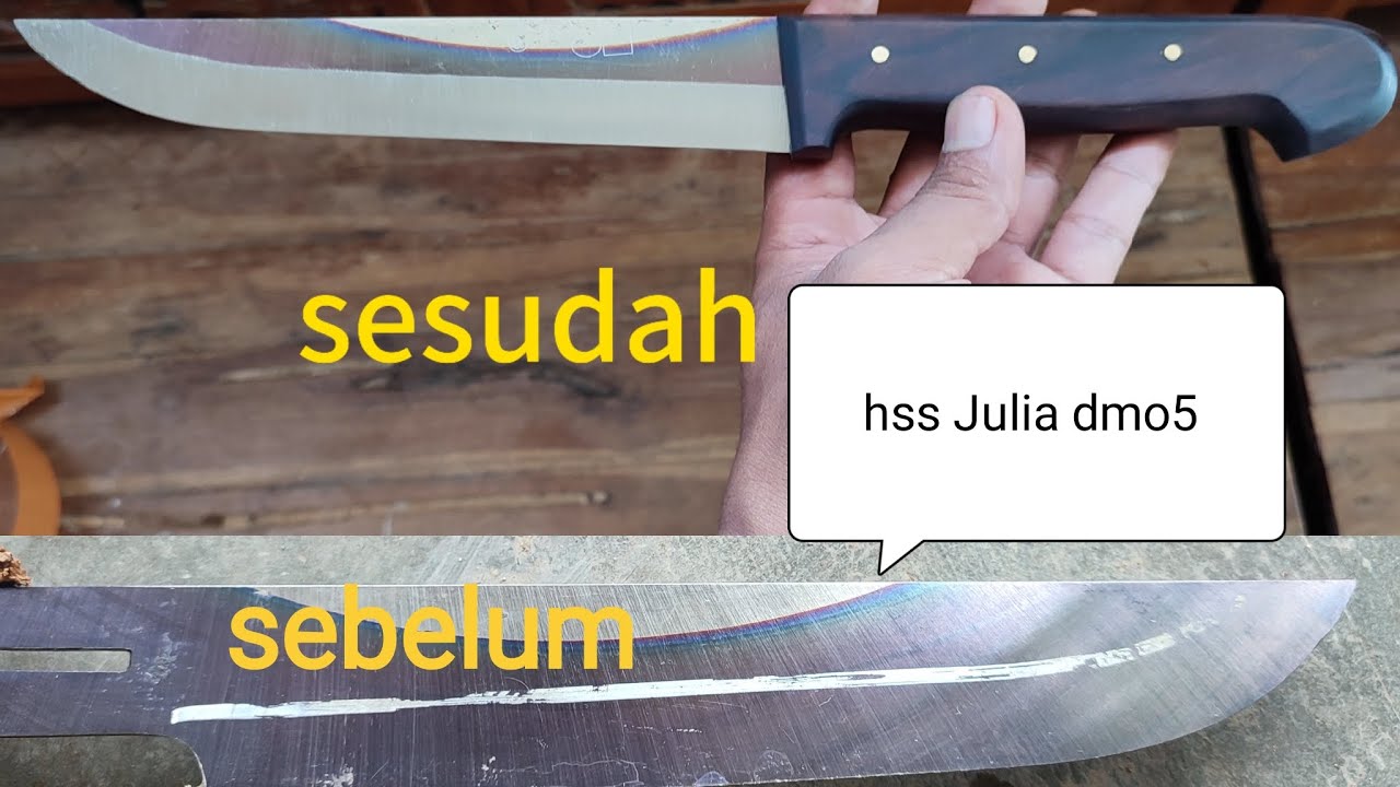 Membuat pisau baja HSS Julia Dmo5 Italy wa 085212110661