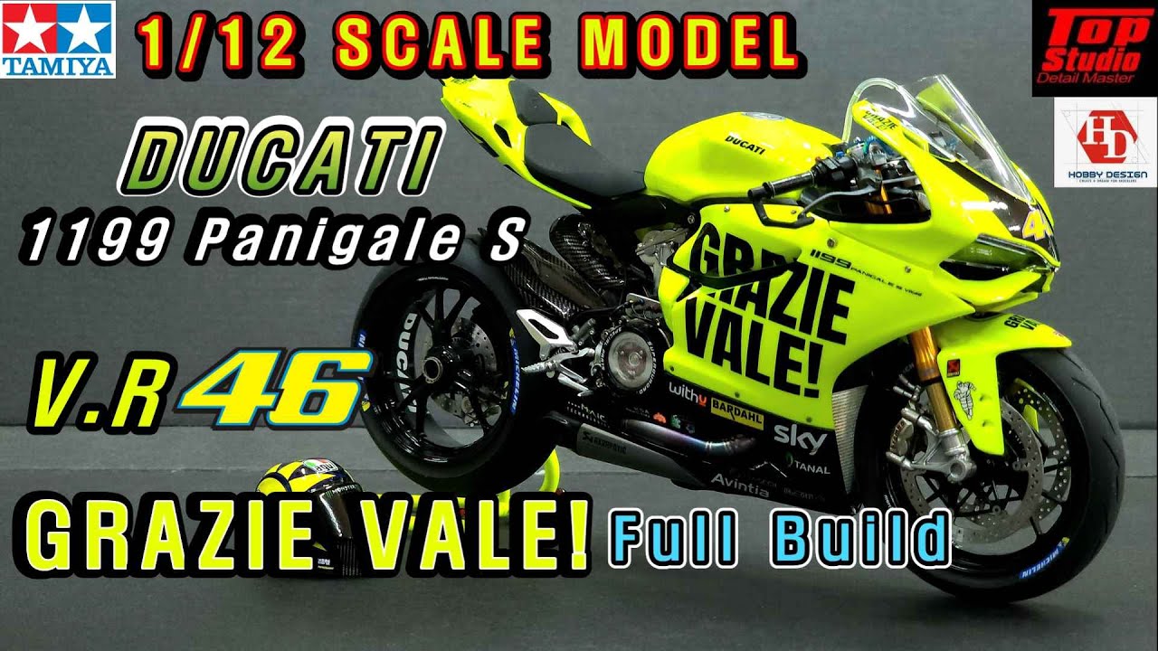 タミヤ 1/12 パニガーレS GRAZIE VALE! レプリカ 完成品 1/12 TAMIYA DUCATI Panigale S VR46 GRAZIE VALE! with detail-up set