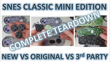 SNES Classic Mini Edition: Full controller teardown / comparison / review