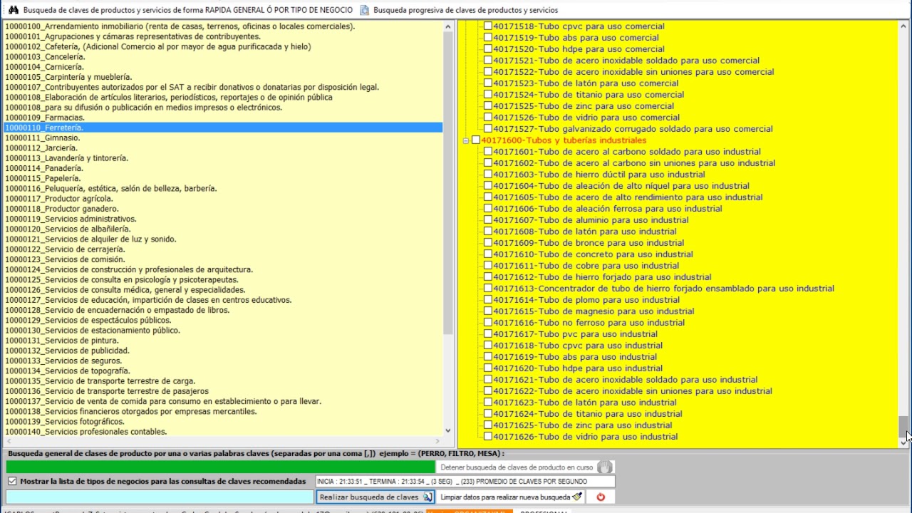 Busqueda de claves SAT Por Tipo De Negocio YouTube