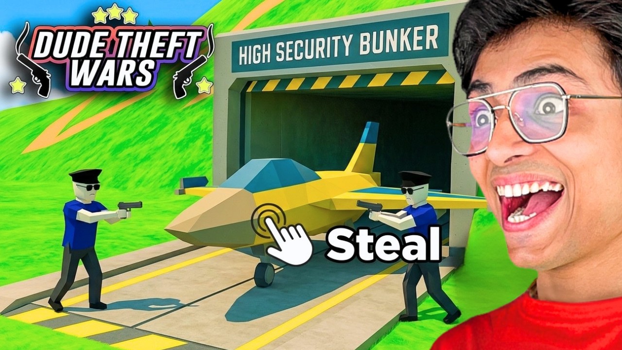 I STOLE MILITARY JET in DUDE THEFT WARS😱