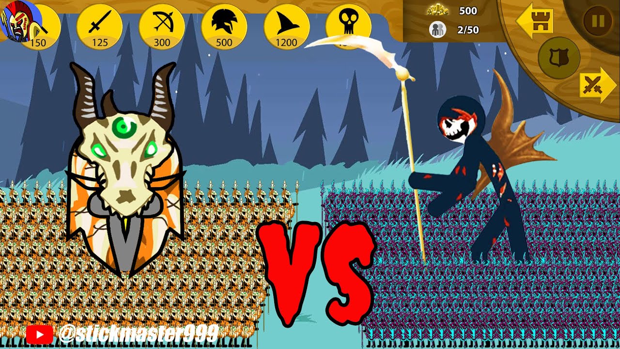 THE KAI LEADER SPAWN 999 VAMP SPEARTON AGAINST ARMY SAVAGE SKIN | STICK WAR LEGACY | STICK MASTER