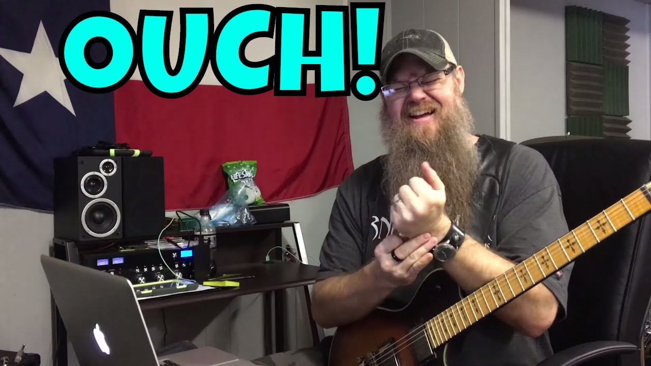 Playing guitar with a bum wrist and Bitter Bass Man VLOG!