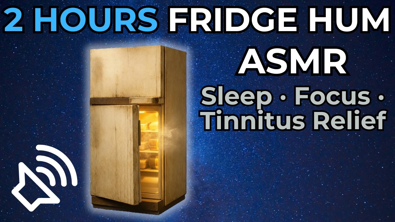 Rusty Fridge Hum (2 HOURS) ❄️ Deep White Noise for Sleep & Relaxation