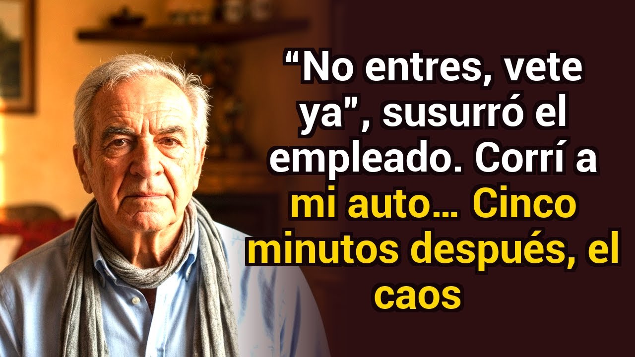 “No entres — vete ahora,” susurró el empleado. Corrí a mi auto… cinco minutos después, caos