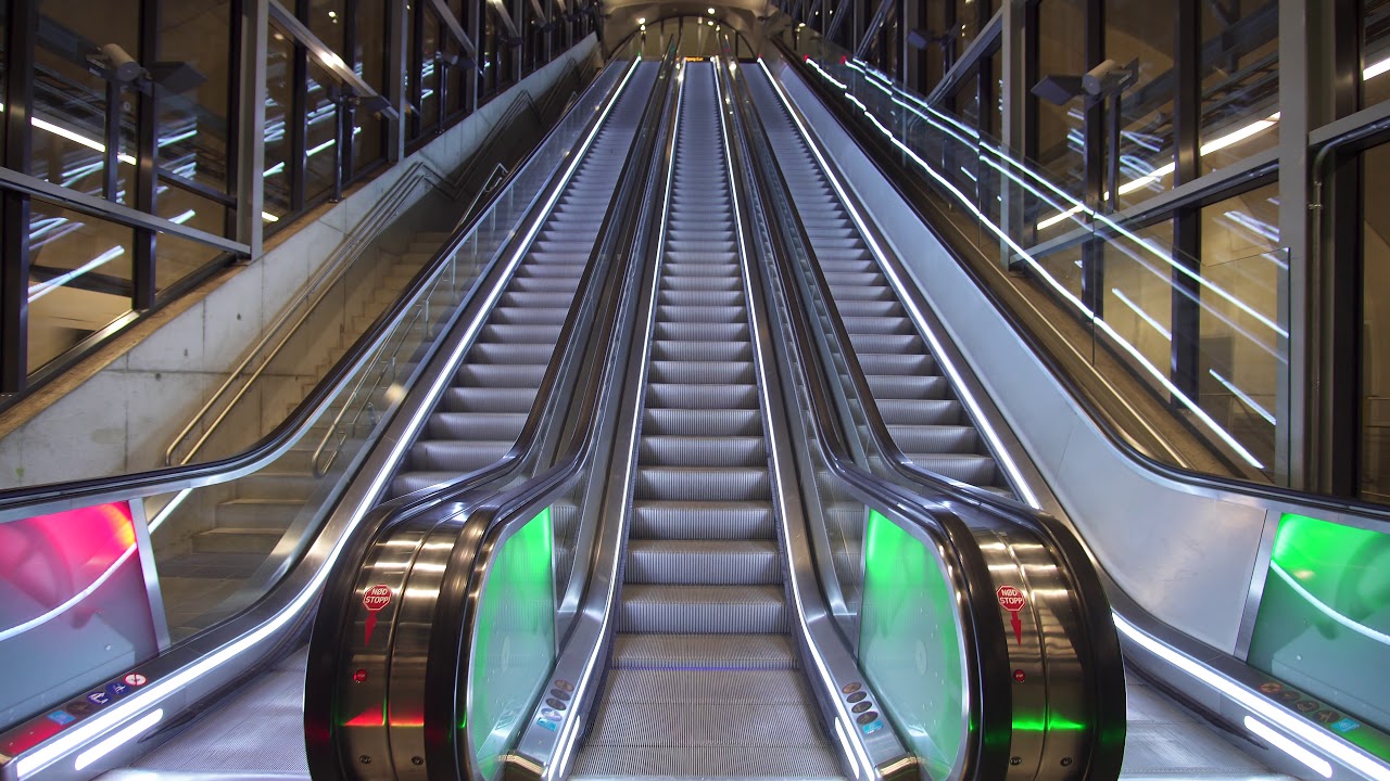 Norway, Oslo, Løren Metro Station, 9X escalator, 1X elevator