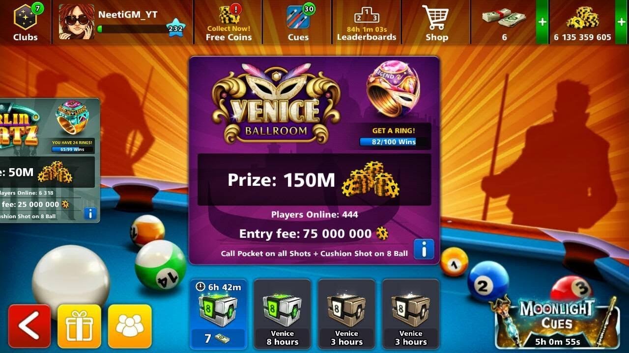 150M New Table- New Update with Details 8 ball pool-Paid Table