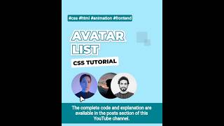 🖼 Avatar List #css #html #javascript #webdevelopment #frontend #animation #how #tips #avatar #coding