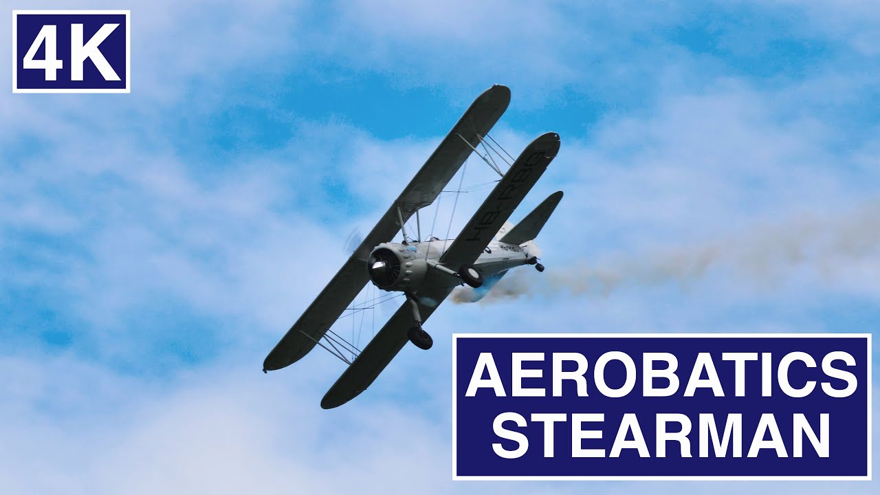 🛩Boeing Stearman 🇺🇸 Amazing 4K Aerobatic Biplane 🛩