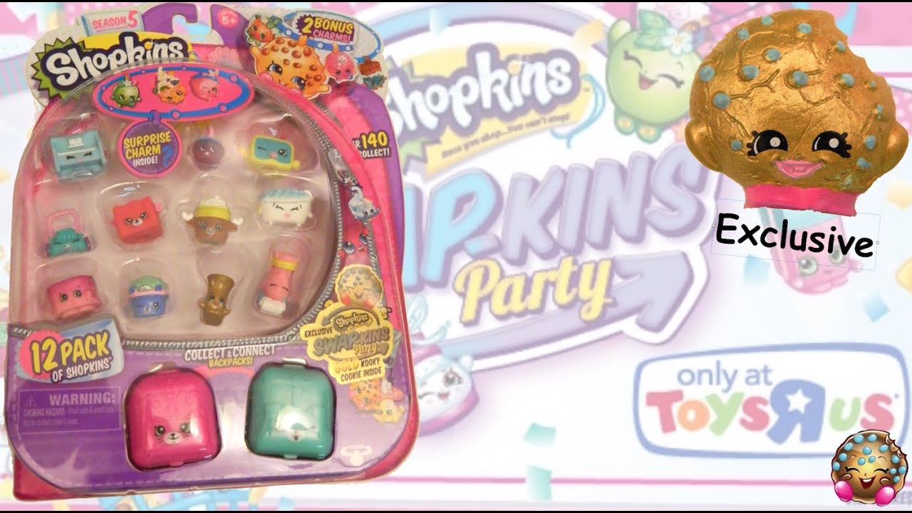 Shopkins Swapkins 12 pack (exclusive golden Kooky Cookie)