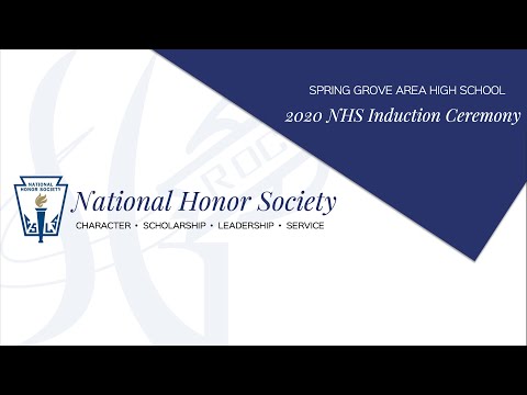 2020 Spring Grove Area High School National Honor Society Induction Ceremony