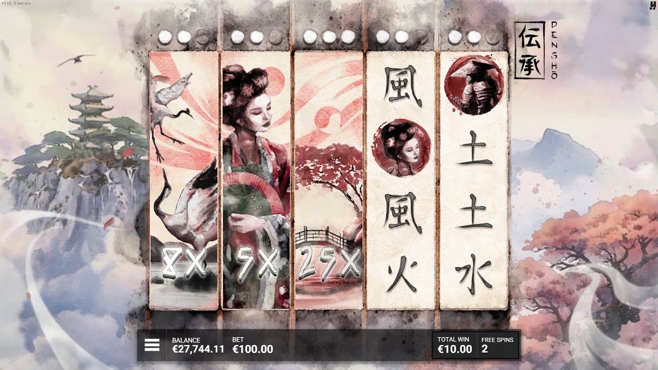 Densho Slot Bonus Game Big Win x824 Online Casino Video