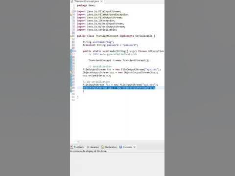 What is Transient keyword in java | Full explanation within a minute ...