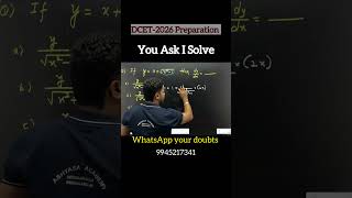 DCET 2026 🔥 | You Ask I Solve | Differentiation Tricks Made Easy ⚡