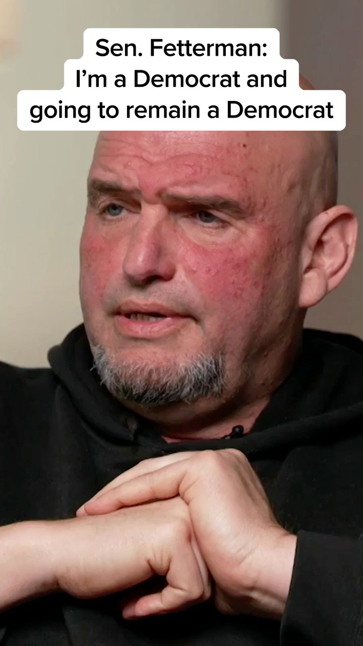 Sen. Fetterman: I'm a Democrat and going to remain a Democrat