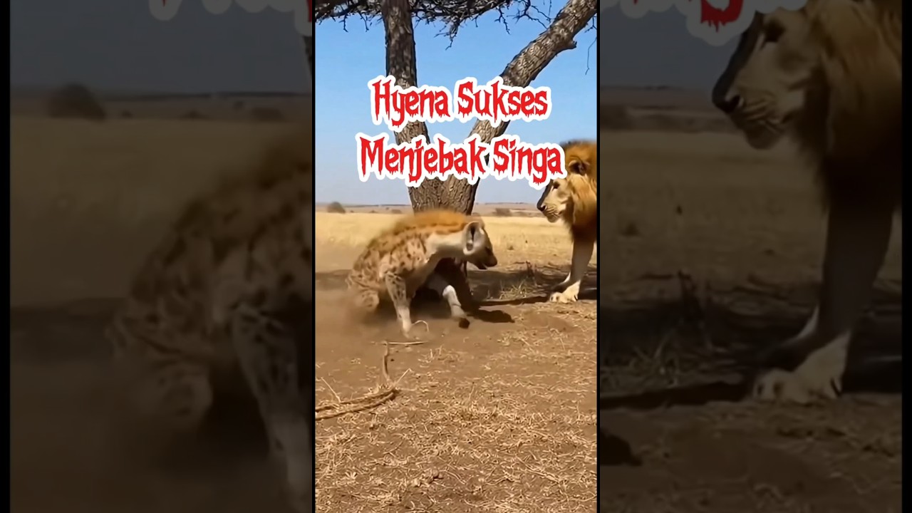 Singa Panik Di Jebak Hyena 😅 