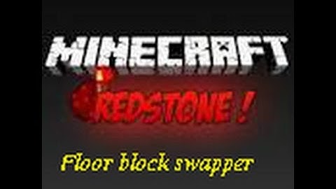 Minecraft floor block swapper (floor light or hidden crafting table)