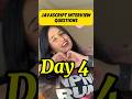 Day 4 of 31 Days of JavaScript Interview questions to get you ready for job. #interview #javascript