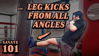 The Versatile Savate Leg Kicking Game And Key Details To Refine The Chasse Italien (Oblique Kick).