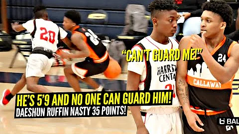 He's 5'9 & NO ONE CAN GUARD HIM!! Daeshun Ruffin Drops NASTY 35 Points & Scored On EVERY DEFENDER!