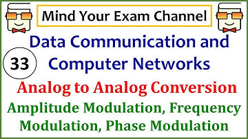 Analog to Analog Conversion: Amplitude Modulation | Frequency Modulation | Phase Modulation| Network