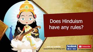 Does Hinduism have any rules?