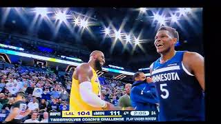 Lebron James, Anthony Edwards, and Mike Conley having a laugh | NBA Playoffs 2025