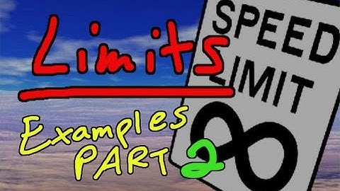 Limits - Examples Part 2 - One Sided Limits Approach