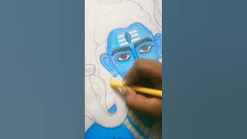 PART 2 of drawing Mahadev ❤️ || har har Mahadev 🙏❤️✨#shorts #art