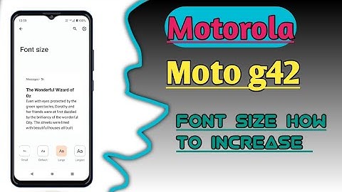 Motorola Moto g42 || How To Increase Font Size