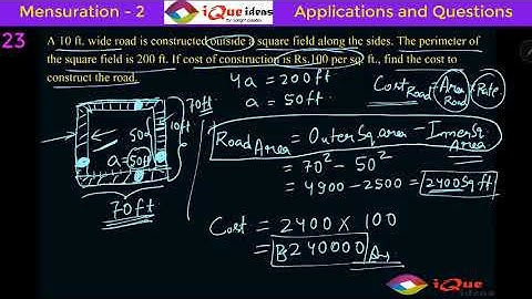 Path Area Questions in Mensuration