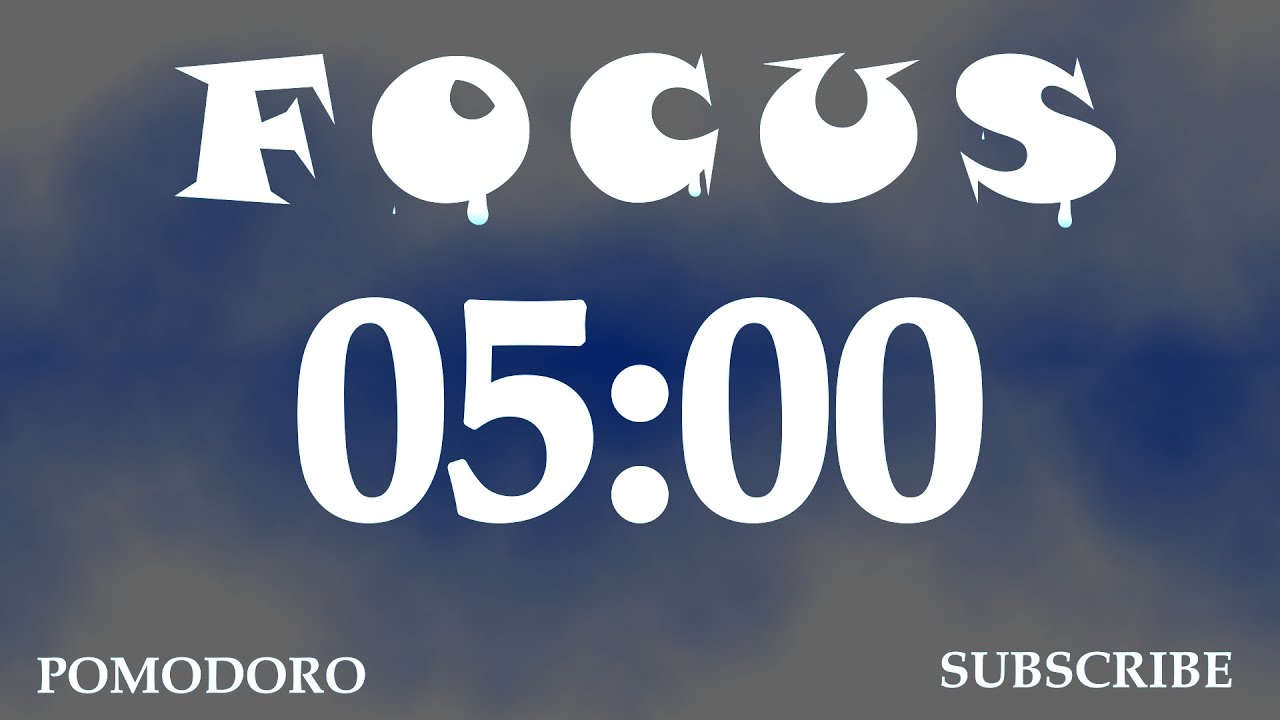 5 Minute Timer - Study - Work - Deep Focus - Countdown Timer - No Music ...