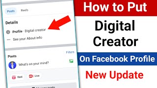 How to Put Digital Creator On Facebook Profile ( New Update) Add Digital Creator On Facebook
