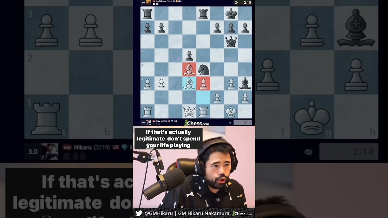 Hikaru play brilliant move  #chess #viral #Hikaru #shot 