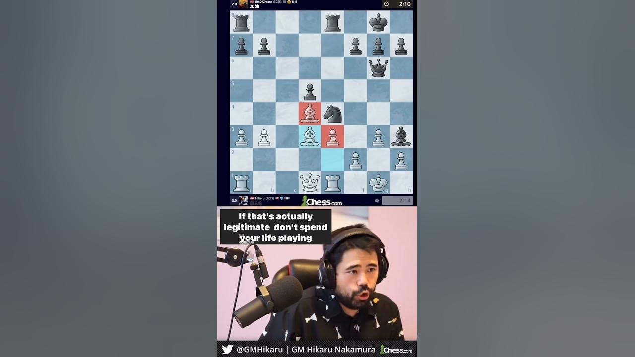 Hikaru play brilliant move  #chess #viral #Hikaru #shot 