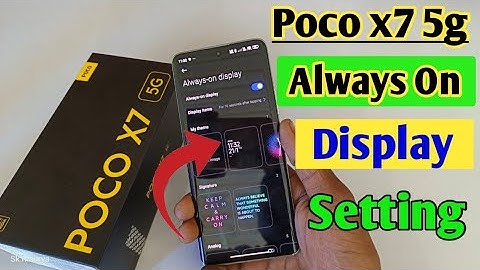 Poco x7 5g always on display, always on display kaise change kare setting in Poco x7 5g