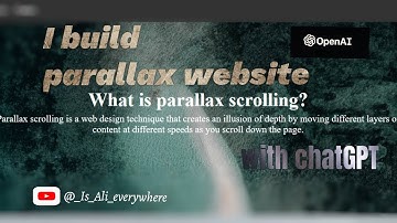 Build Parallax website in 1 minute for you using ChatGPT #openai #chatgpt #parallax