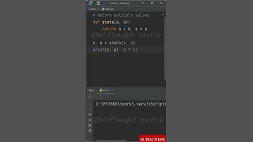 Function to Return Multiple Values In Python #coding #code #programming
