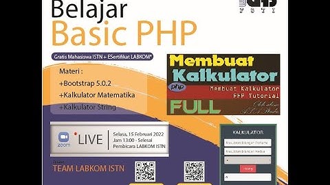 Basic PHP Kalkulator Mtk dan Bootstrap 5.0.2