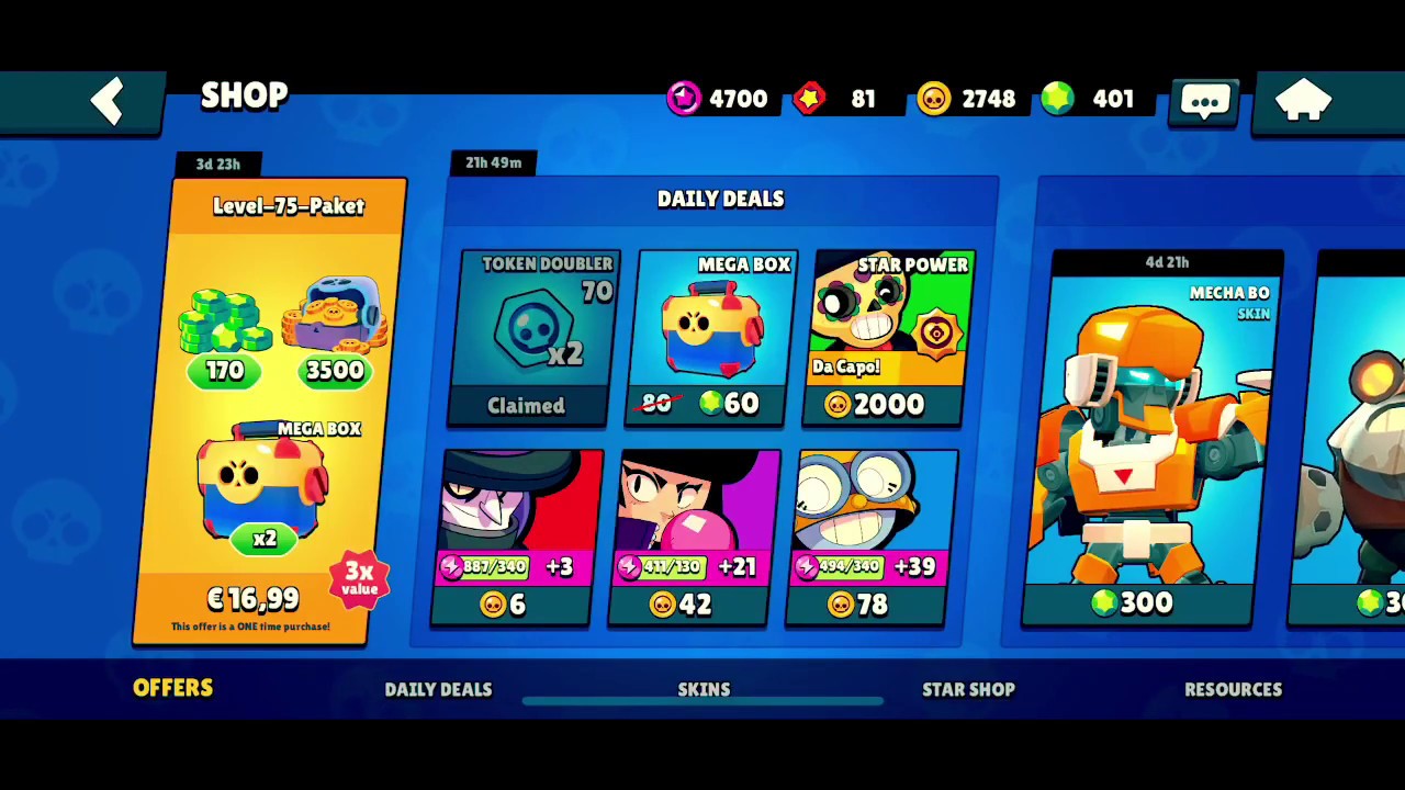 Brawl Stars Level 75 special offer - YouTube