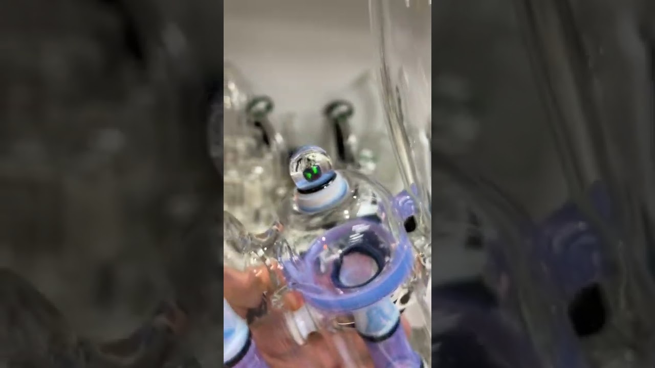 Blazed glass double bubbler
