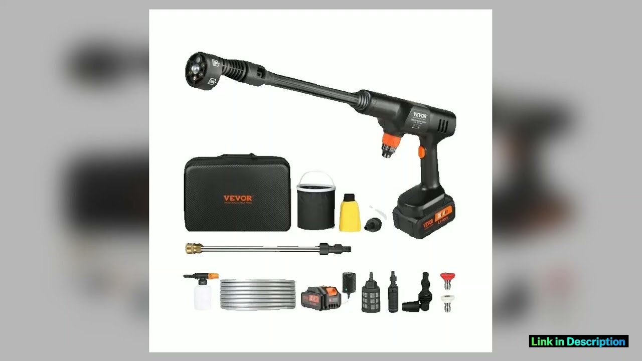 SucceBuy Cordless Pressure Washer Portable Power Cleaner Handheld HighPressure Car Washer Gun for