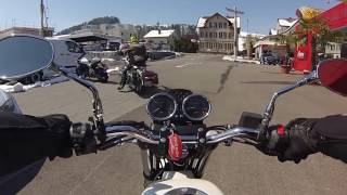 Motorbike Tour in Switzerland. Moto Guzzi V7 classic, Honda F6C Valkyrie