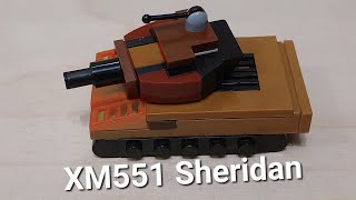 XM551 Sheridan мини танк из Лего. mini tank from Lego! Tanks Blitz, WOT Blitz, Мир Танков, WOT.