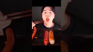 Eating Grilled Sausage Party Big, Medium & Small