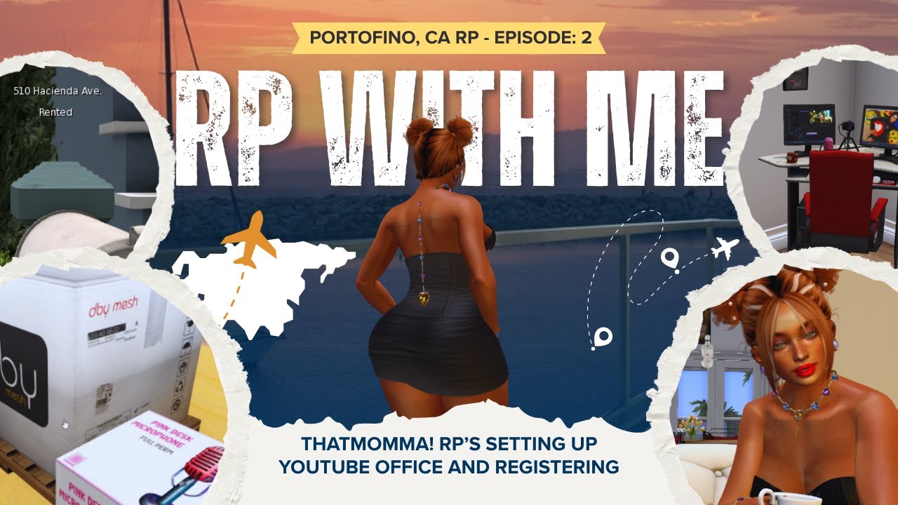 Protofino California RP Vlog  Setting Up My SL YouTube Studio & Registration Day! EPISODE 2