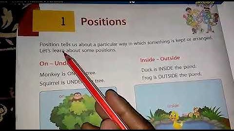 Class 1 Maths [chapter 1 Positions]